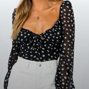 Corset long sleeve top